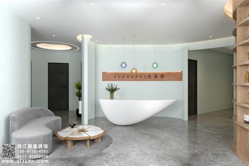 恭祝杭州余杭區美容院裝修設計開(kāi)工大吉